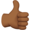 Thumbs Up - Medium Black emoji on Apple